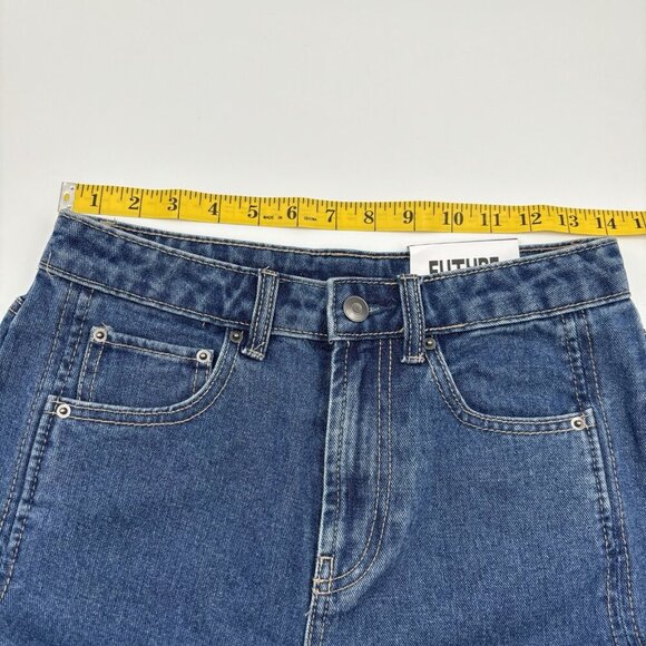 Future Collective Reese Sz 4 Western Seamed High Rise Straight Leg Denim Jeans - Picture 4 of 7